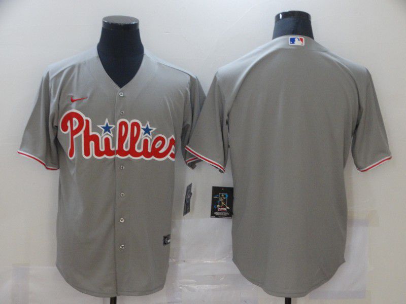 Men Philadelphia Phillies Blank Grey Game Nike MLB Jerseys->philadelphia phillies->MLB Jersey